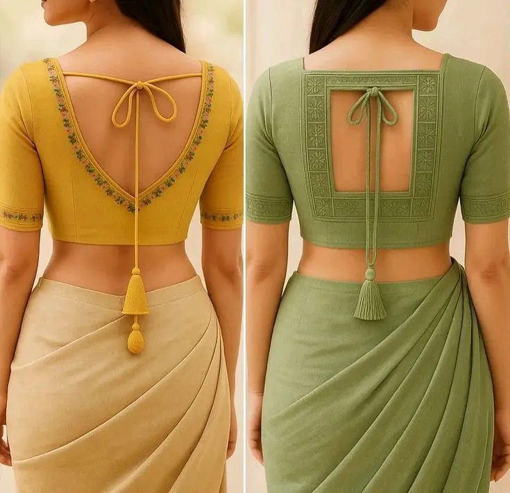 blouse back design photo