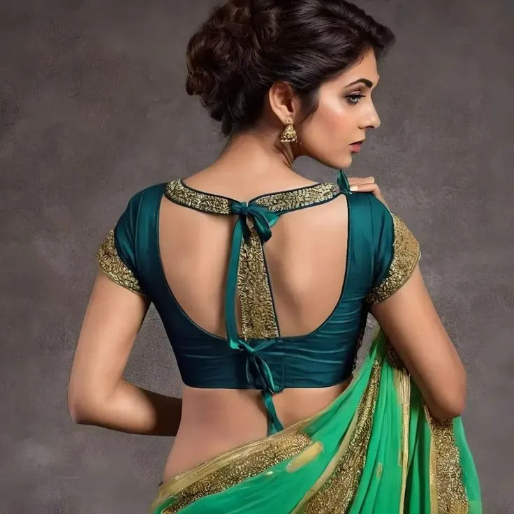 blouse back design photo
