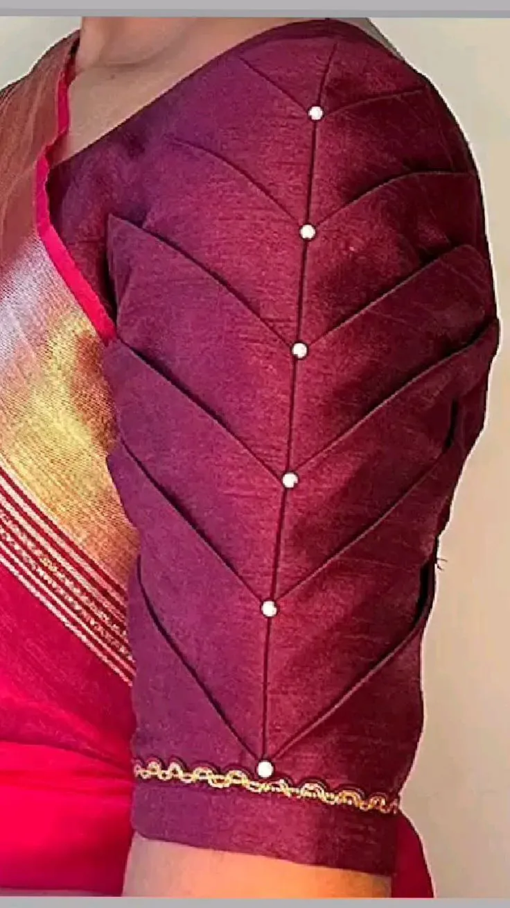 unique blouse sleeves design images