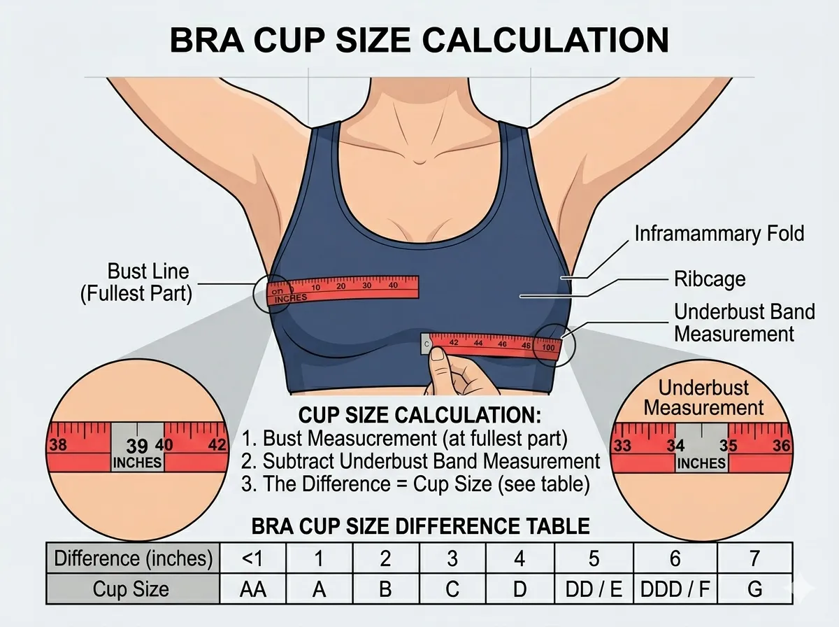 Cup size calculation chart
