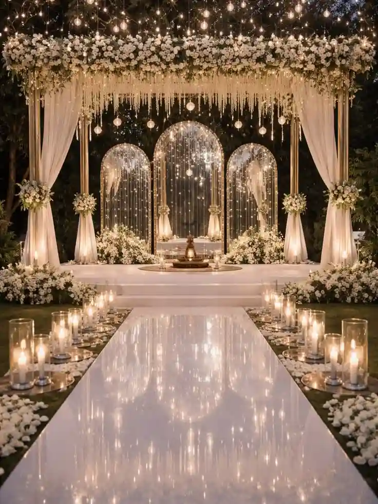 Suspended Lanterns Mandap Design