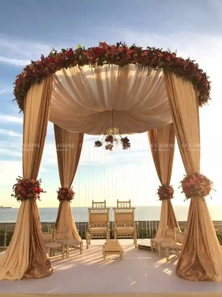 Gota Patti Indian Mandap Decoration