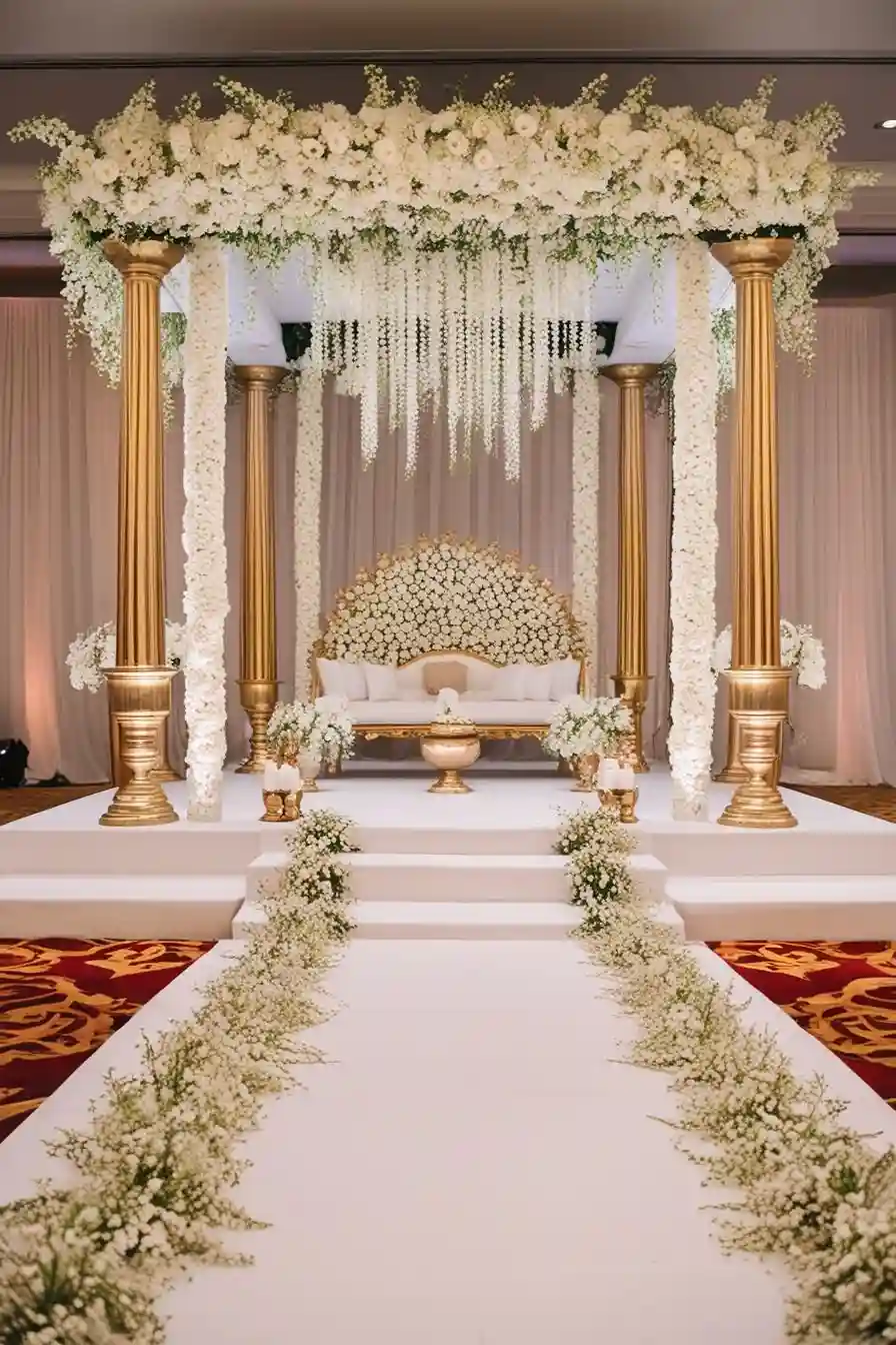 Velvet and Brocade Mandap Decoration