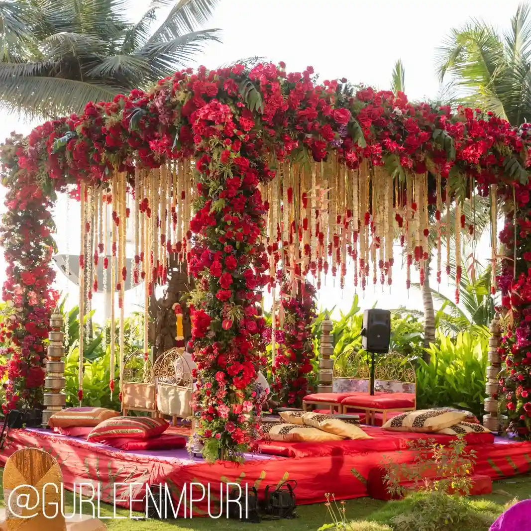 Tropical Foliage Marriage Mandap