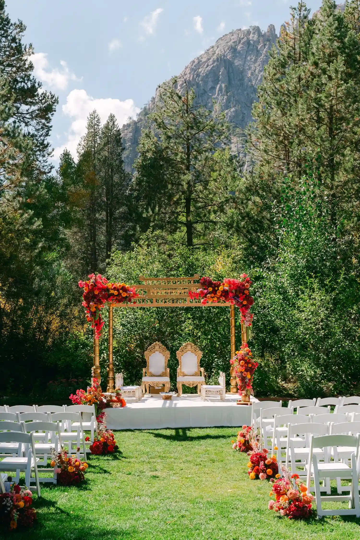 Orchid Fall Wedding Mandap Decor