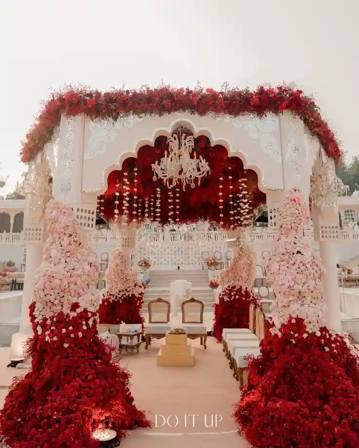 Poolside Mandap Over Water