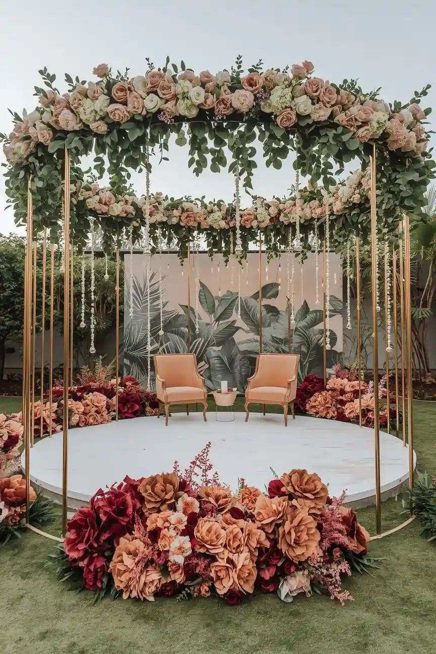 Minimalist Geometric Wedding Mandap Decor