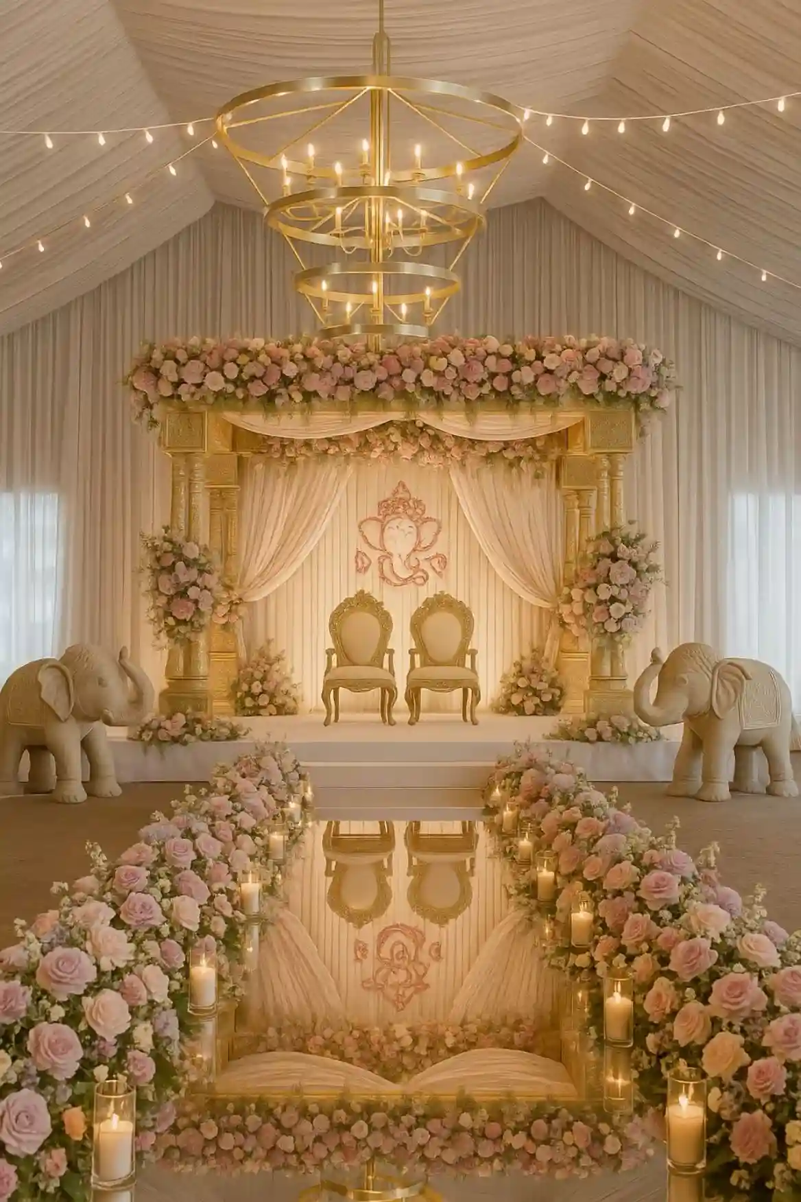 Traditional Red Wedding Mandap Design